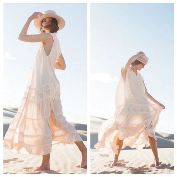 Free People Pretty Cozy Maxi Dress Size L - Picture 1 of 7